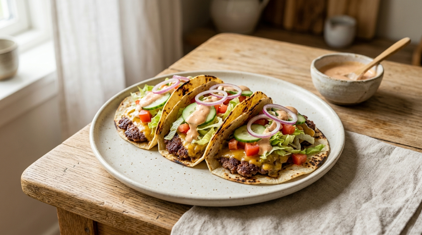 Cheeseburger tacos