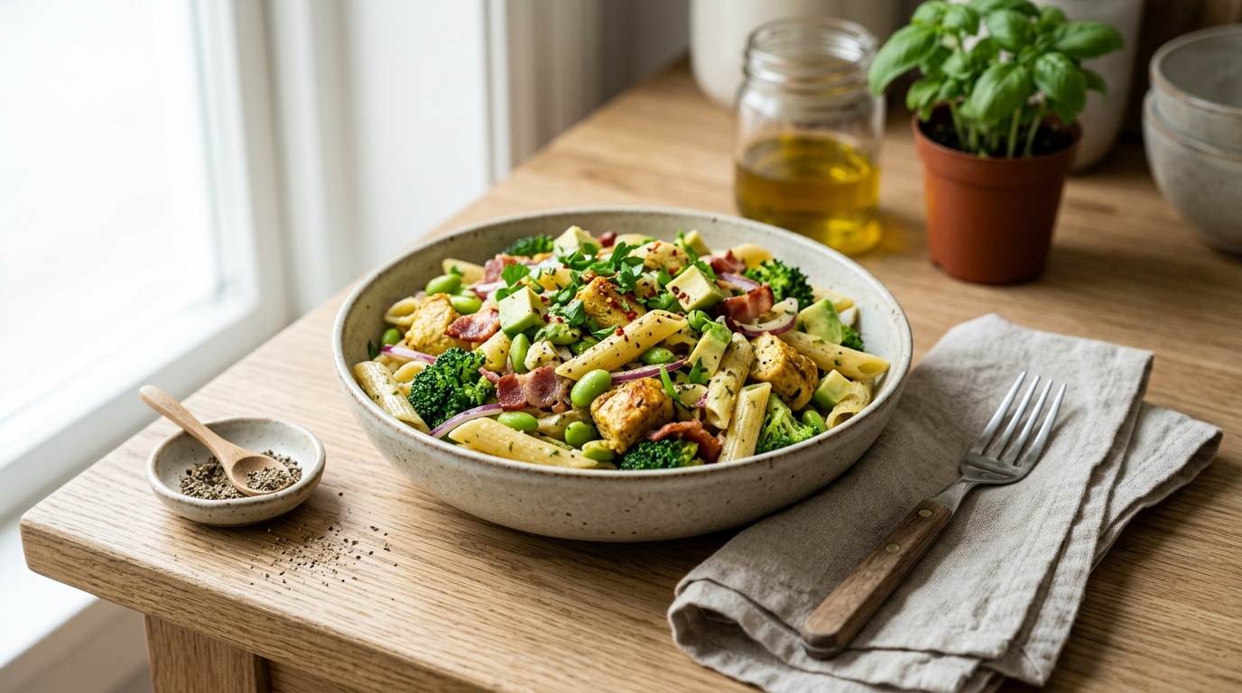 Pastasalat med kylling